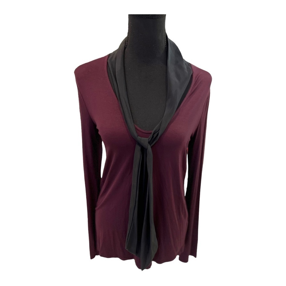 Three Dots Tie Accent Shirt Small